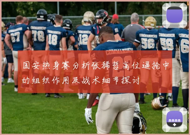 国安热身赛分析张稀哲高位逼抢中的组织作用及战术细节探讨