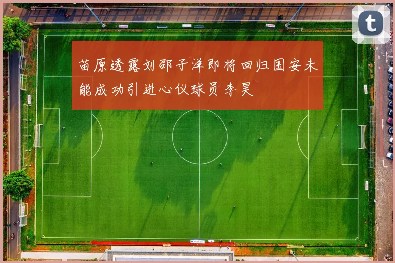 苗原透露刘邵子洋即将回归国安未能成功引进心仪球员李昊